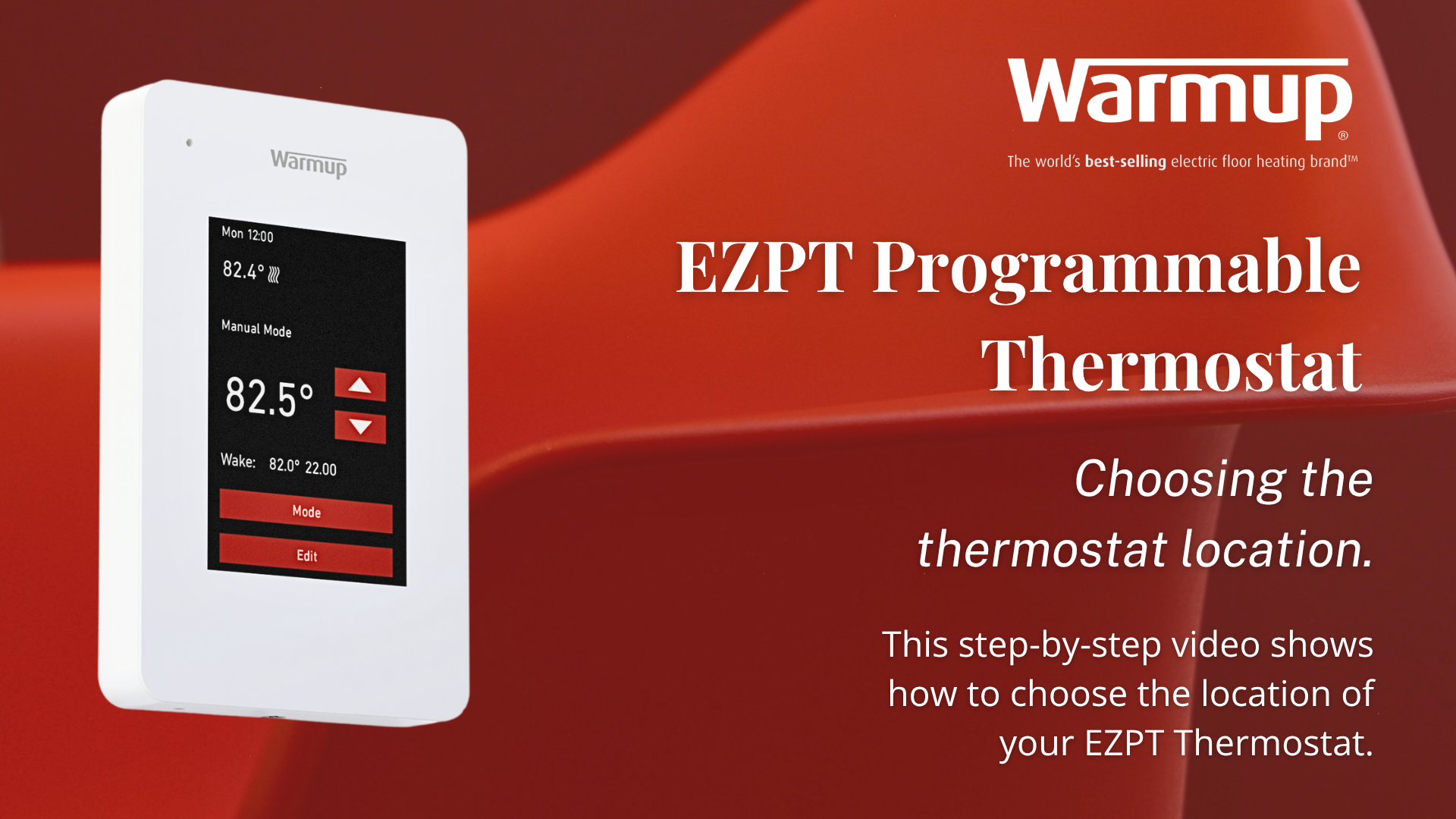 how to set the location on a Warmup EZPT Programmable Thermostat