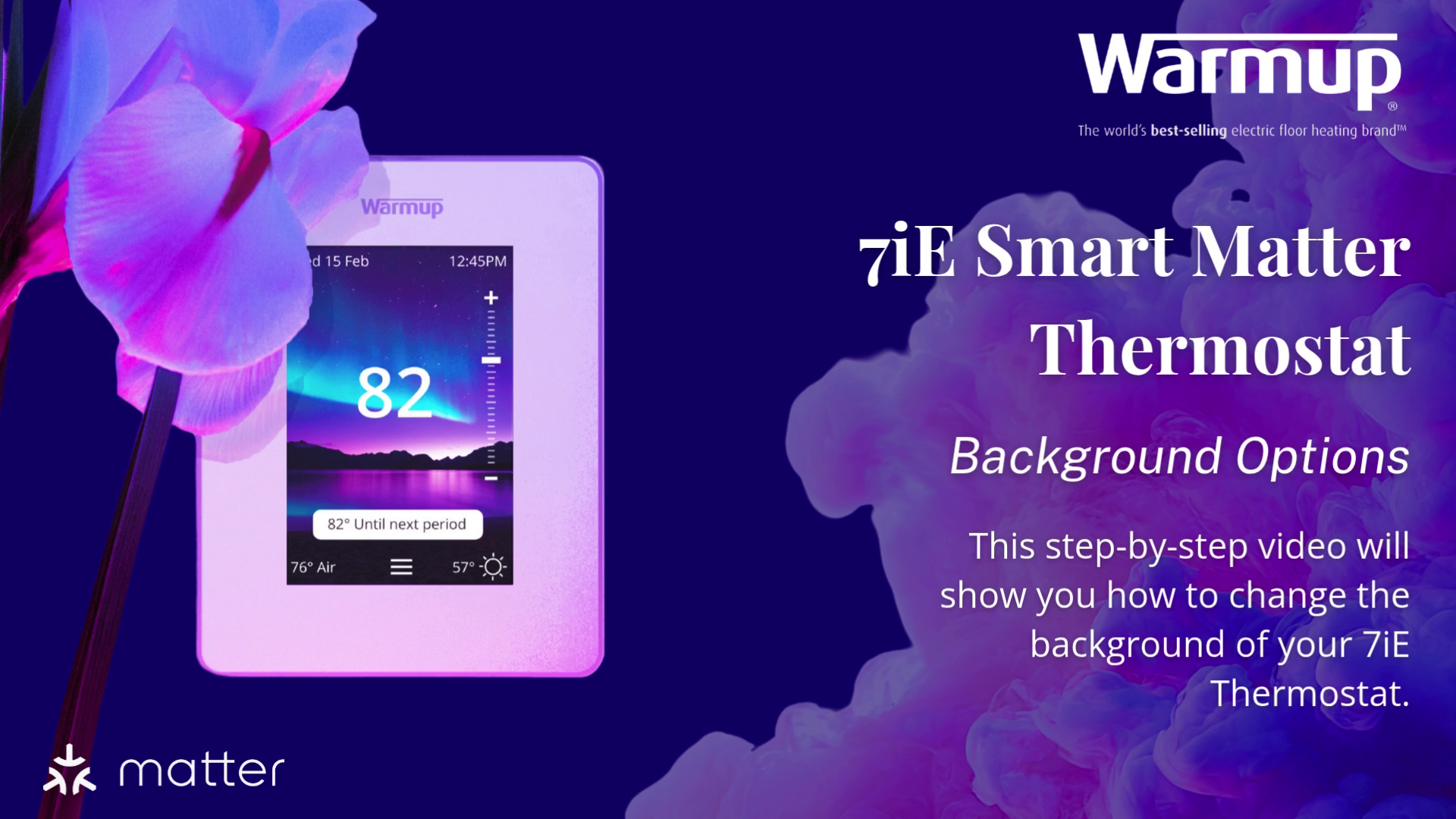 Change the background on your Warmup 7iE Smart Thermostat.