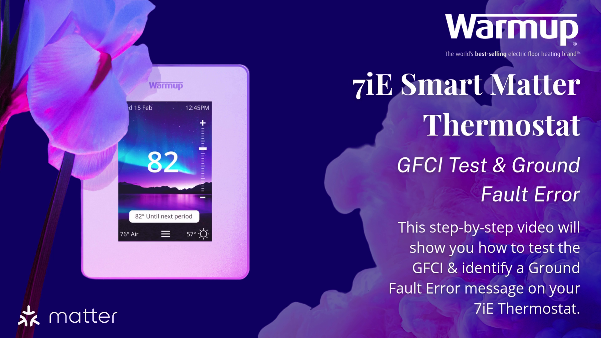 how to test the GFCI and identify a GFCI error on a 7iE Thermostat.