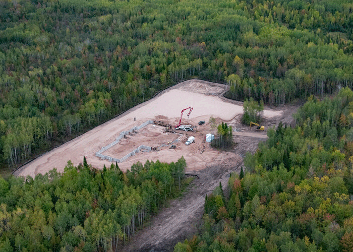 construction site in the middle of forest