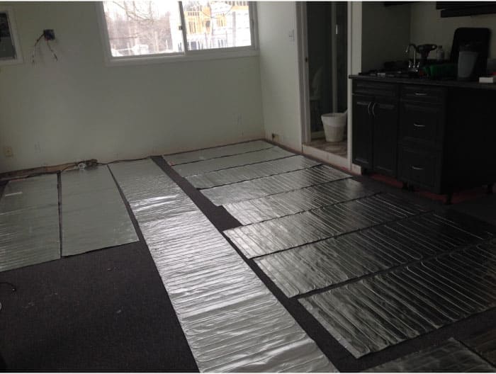 FOIL heater installation