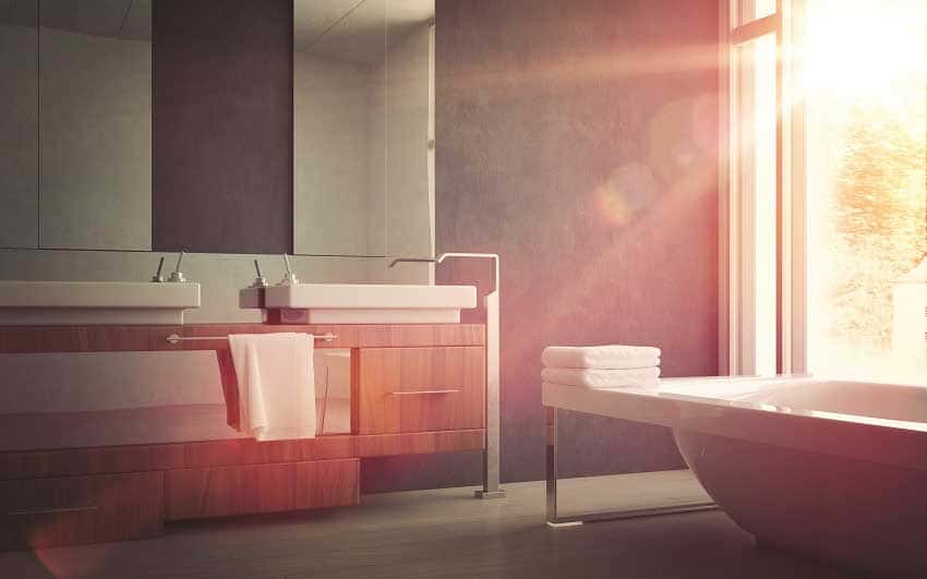 Bathroom with underfloor heating.