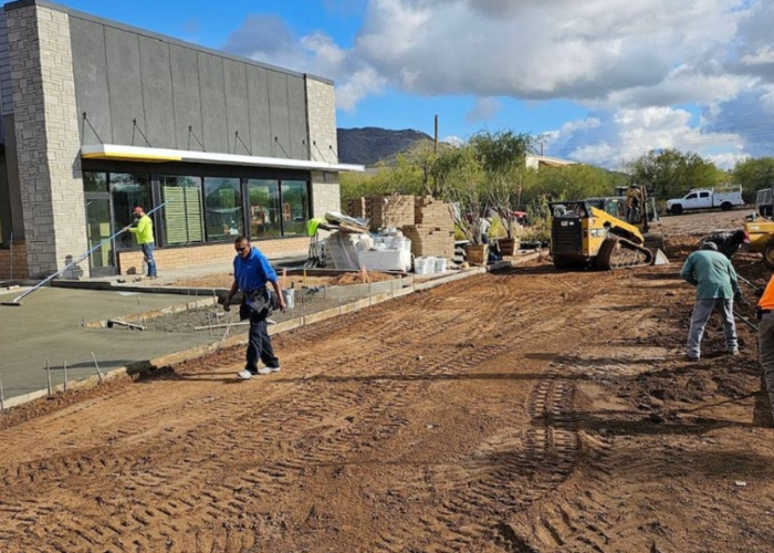 Snow melting mats construction project