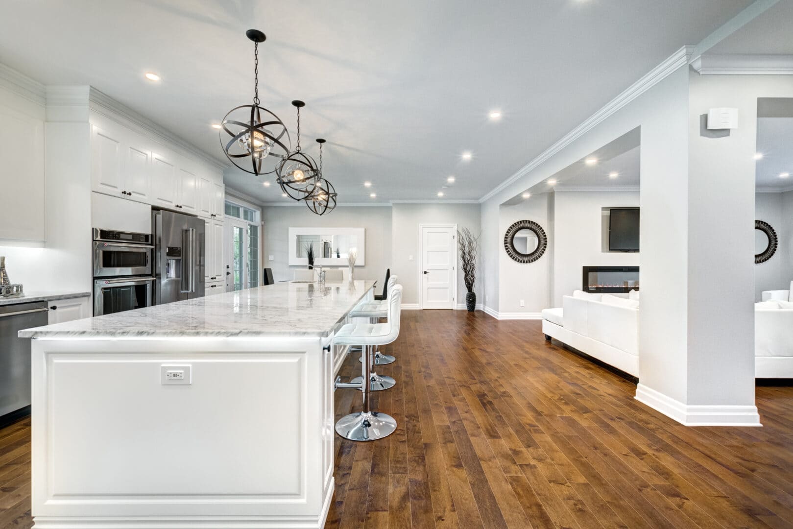 Kitchen with underfloor heating.