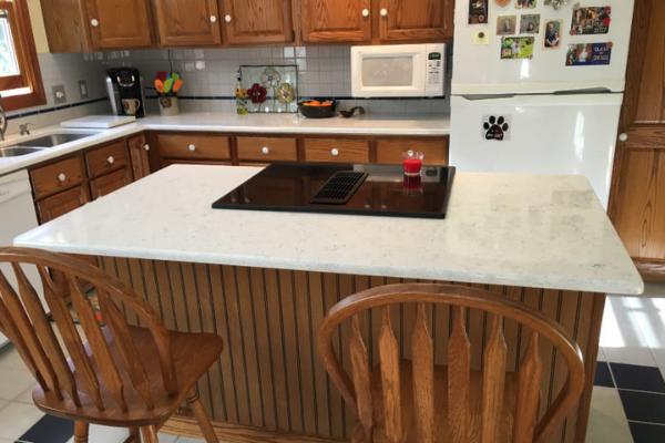 kitchen counter in family home