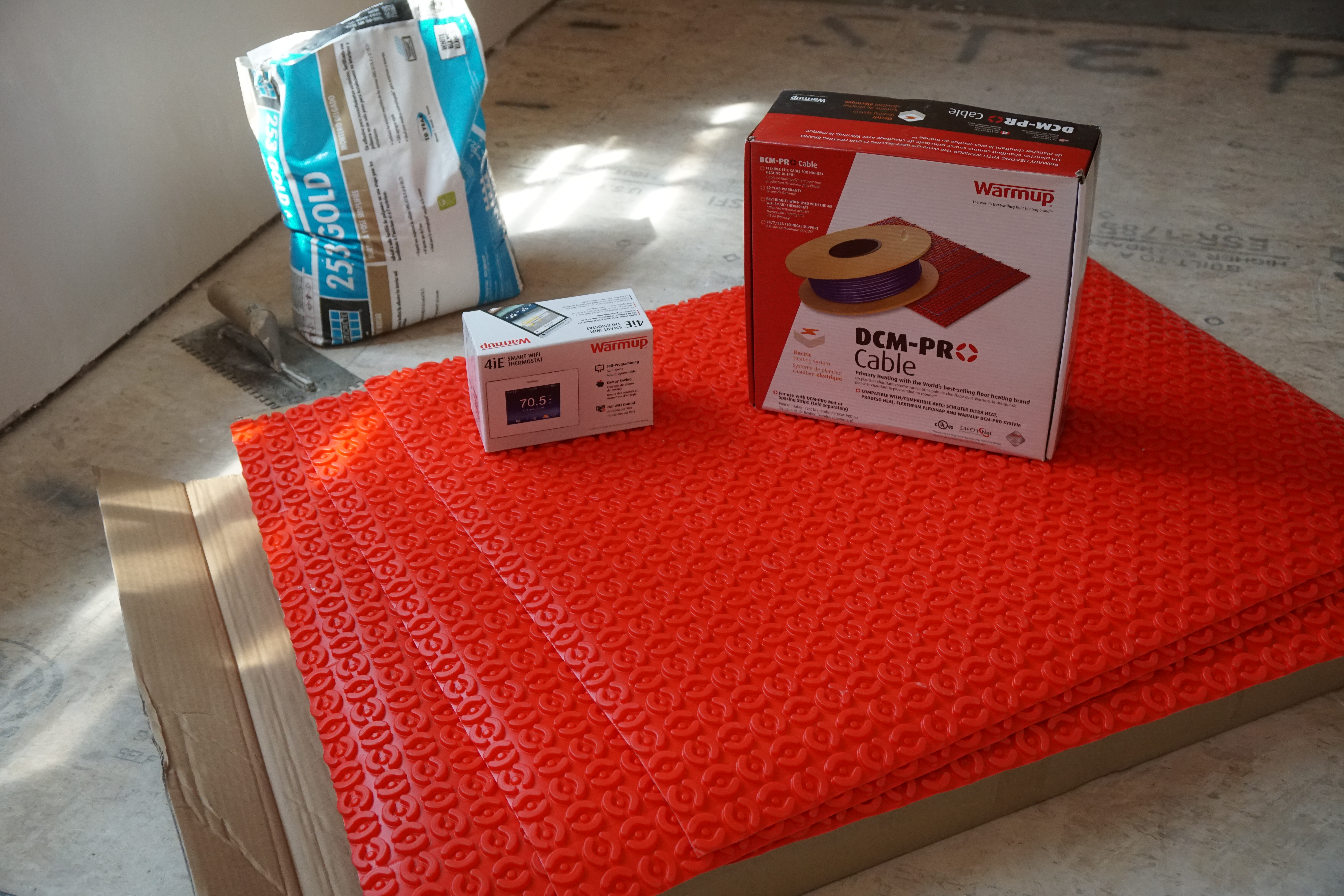 products for floor heat project