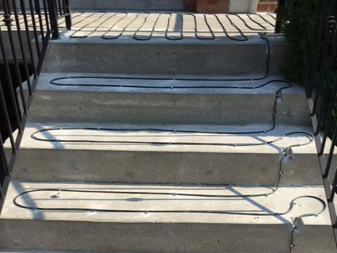 Warmup Snow Melting Cable on Stairs