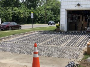 Snow Melt Mats installation