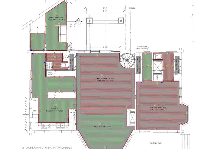 Radiant heating layout
