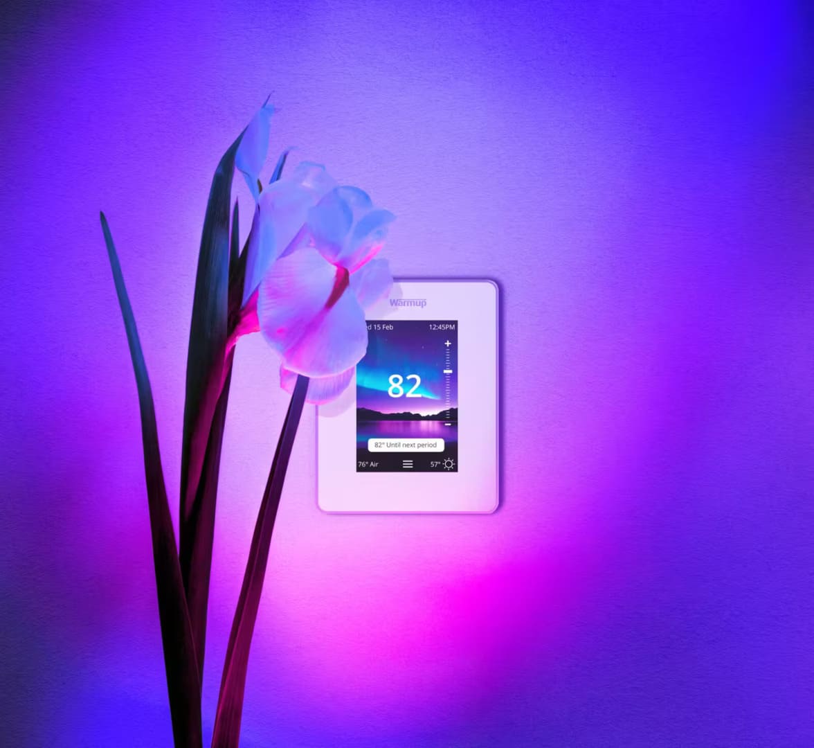 7iE Smart Matter Thermostat with orchid.