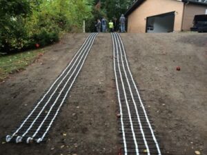 Snow Melt Mat installation