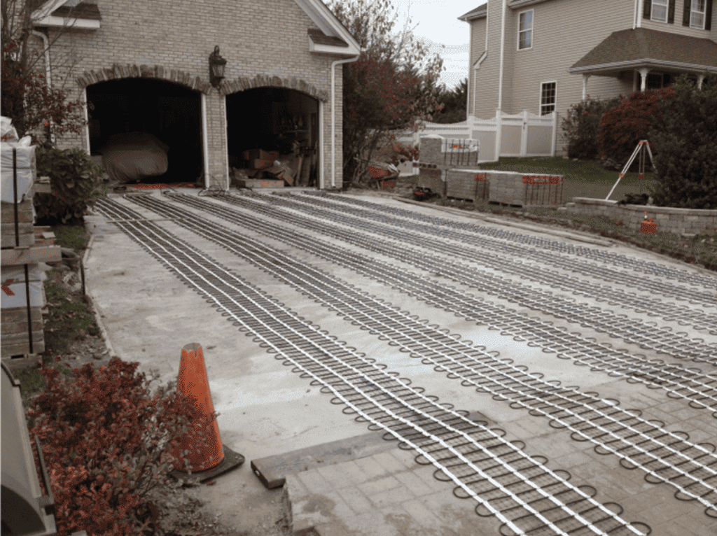 Radiant snow melting system.