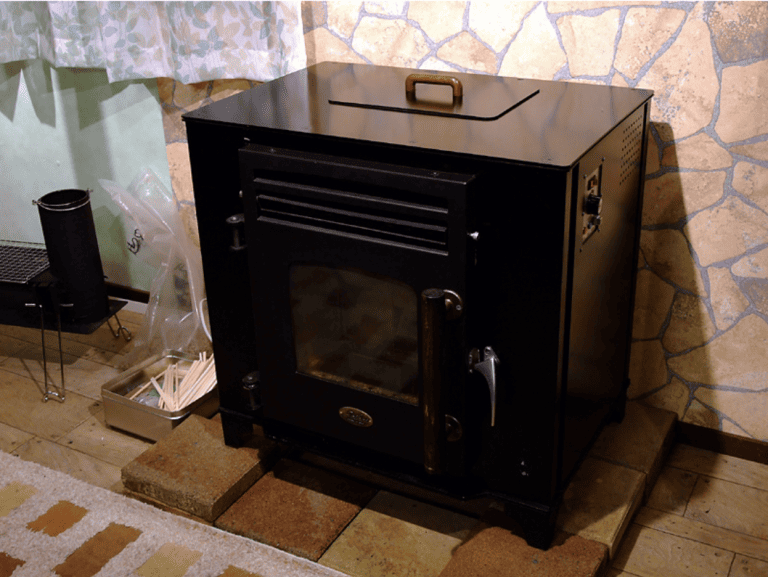 Furnace in a living room.