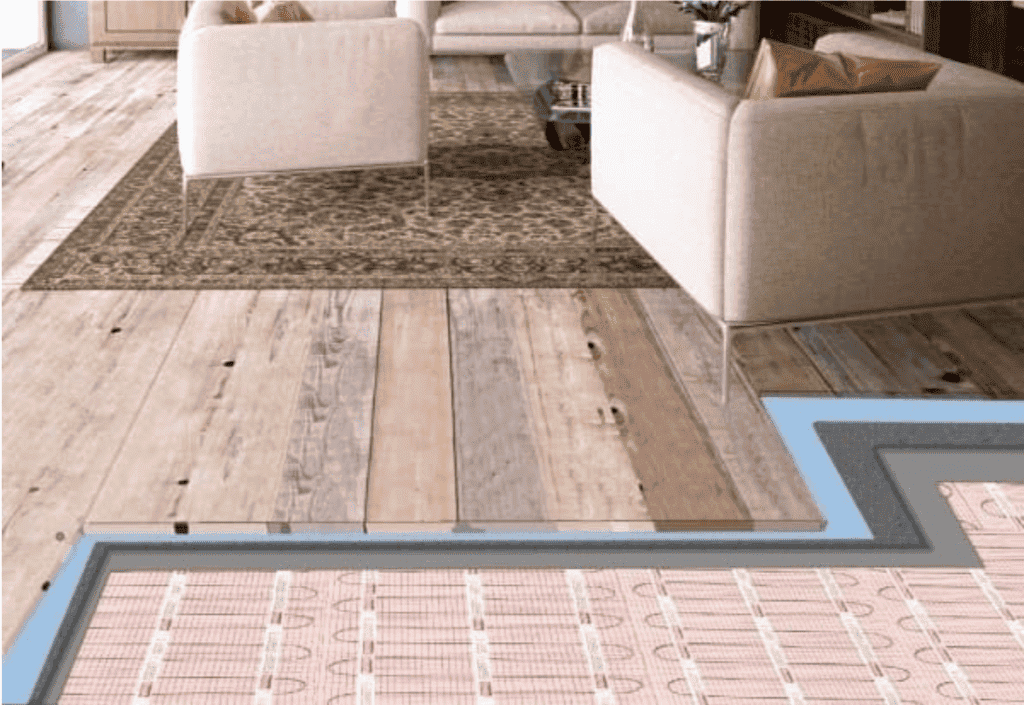 StickyMat system in a living room.