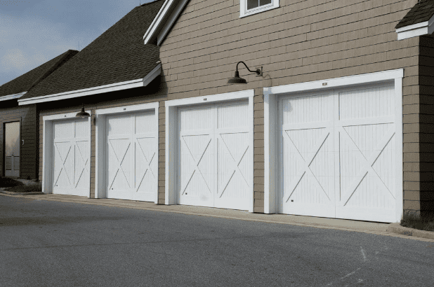 Driveway with a snow melting system.