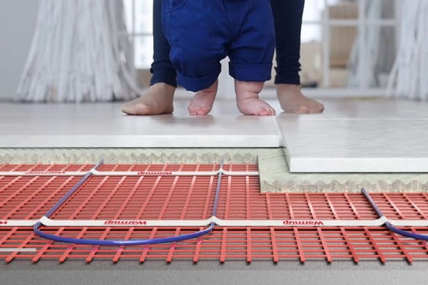 StickyMat radiant heating system.
