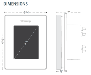 6iE Thermostat sizing diagram