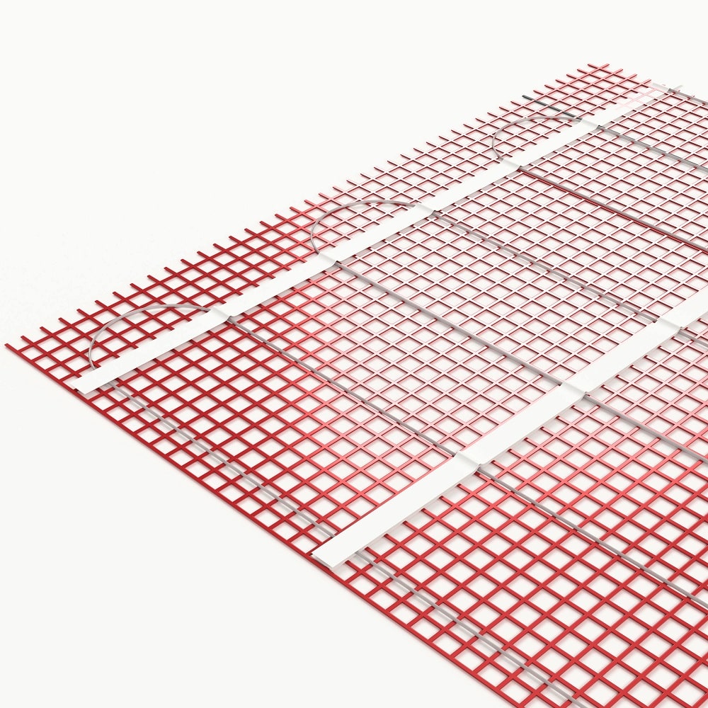 A close-up of Warmup's StickyMat Radiant Floor Heating System.