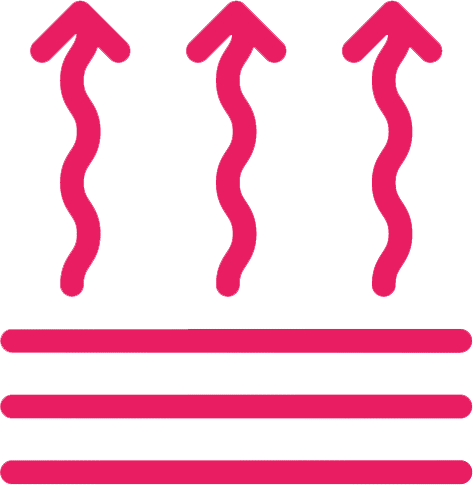 UFH-Icon-white-2-e1641827757336-CORAL An icon depicting radiant heating emerging through the floor