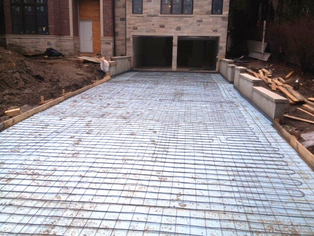Heated Driveway with Snow Melting Cables
