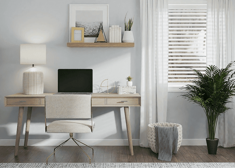 Office with underfloor heating.