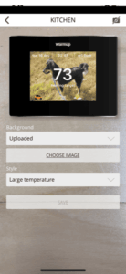 MyHeating App custom background.