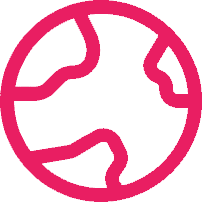 earth-white-2-CORAL An icon depicting the earth