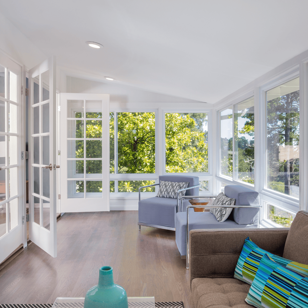 Sunroom with underfloor heating.