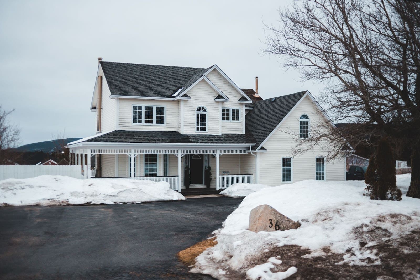 House with snow melt solution.