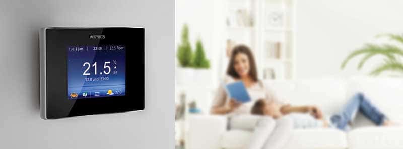 Home with 4iE programmable thermostat.