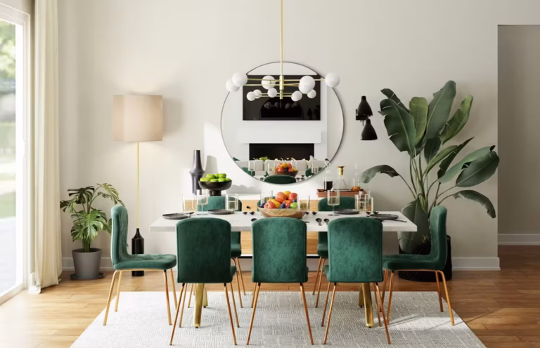 Living room with radiant underfloor heating