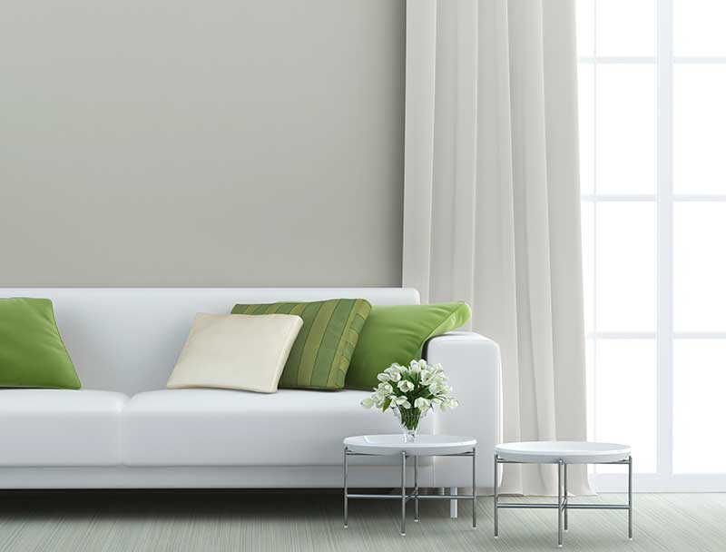 modern living room with white sofa