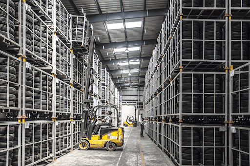 Warehouse with underfloor heating.