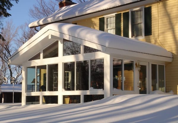 House with radiant underfloor heating.