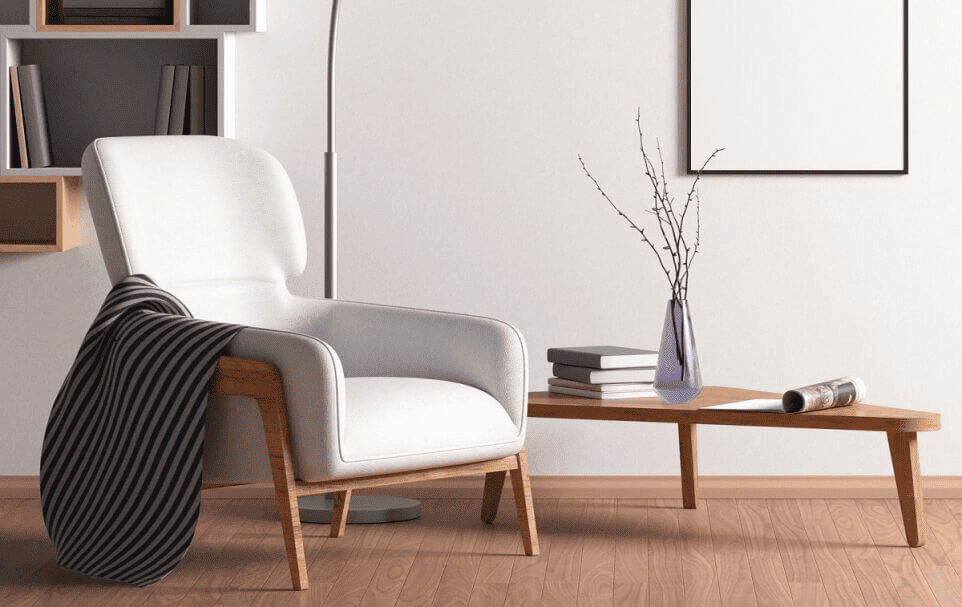 Living room with UFH.